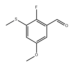 2-Fluoro-5-methoxy-3-(methylthio)benzaldehyde Structure