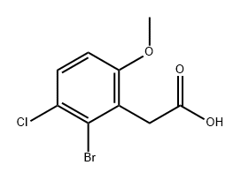 2-(2-Bromo-3-chloro-6-methoxyphenyl)acetic acid Structure