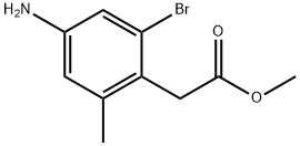 methyl 2-(4-amino-2-bromo-6-methylphenyl)acetate 구조식 이미지