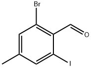 2-bromo-6-iodo-4-methylbenzaldehyde Structure