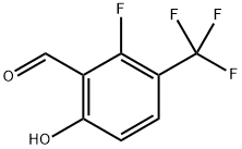 2-fluoro-6-hydroxy-3-(trifluoromethyl)benzaldehyde Structure