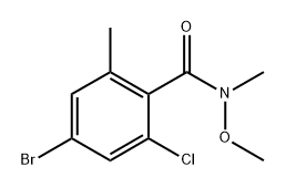 4-bromo-2-chloro-N-methoxy-N,6-dimethylbenzamide Structure