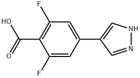 2,6-difluoro-4-(1H-pyrazol-4-yl)benzoic acid Structure