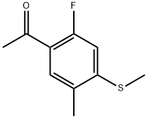 1-[2-Fluoro-5-methyl-4-(methylthio)phenyl]ethanone Structure