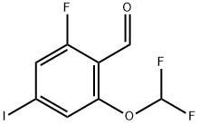 2-(difluoromethoxy)-6-fluoro-4-iodobenzaldehyde Structure