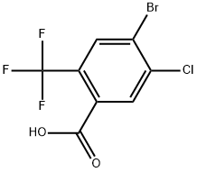 4-Bromo-5-chloro-2-(trifluoromethyl)benzoic acid Structure