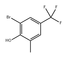 2-bromo-6-methyl-4-(trifluoromethyl)phenol Structure