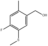 (4-Fluoro-2-methyl-5-(methylthio)phenyl)methanol Structure