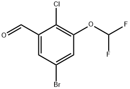 5-Bromo-2-chloro-3-(difluoromethoxy)benzaldehyde Structure