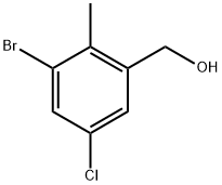 (3-Bromo-5-chloro-2-methylphenyl)methanol Structure