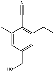 2-ethyl-4-(hydroxymethyl)-6-methylbenzonitrile Structure