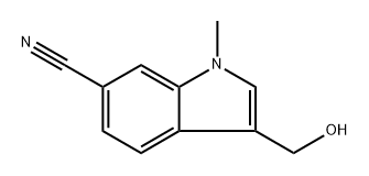 3-(Hydroxymethyl)-1-methyl-1H-indole-6-carbonitrile 구조식 이미지