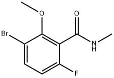 3-Bromo-6-fluoro-2-methoxy-N-methylbenzamide Structure