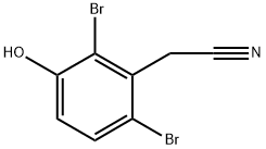 2-(2,6-Dibromo-3-hydroxyphenyl)acetonitrile Structure