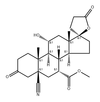 5-Cyano-11R-Hydroxy Eplerenone Structure