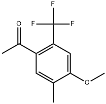 1-[4-Methoxy-5-methyl-2-(trifluoromethyl)phenyl]ethanone Structure