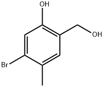 5-bromo-2-(hydroxymethyl)-4-methylphenol 구조식 이미지