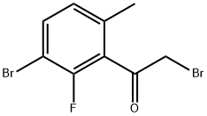 2-Bromo-1-(3-bromo-2-fluoro-6-methylphenyl)ethanone Structure