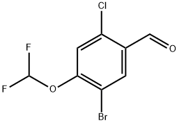 5-bromo-2-chloro-4-(difluoromethoxy)benzaldehyde Structure