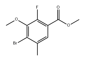 Methyl 4-bromo-2-fluoro-3-methoxy-5-methylbenzoate 구조식 이미지