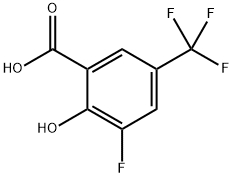 3-Fluoro-2-hydroxy-5-(trifluoromethyl)benzoic acid Structure