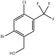 (2-bromo-4-chloro-5-(trifluoromethyl)phenyl)methanol 구조식 이미지