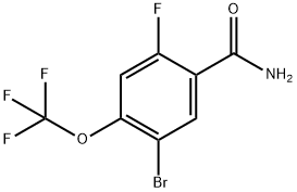 5-Bromo-2-fluoro-4-(trifluoromethoxy)benzamide Structure