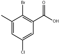 2-Bromo-5-chloro-3-methylbenzoic acid Structure