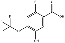 2-Fluoro-5-hydroxy-4-(trifluoromethoxy)benzoic acid Structure