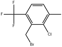 2-(Bromomethyl)-3-chloro-4-methyl-1-(trifluoromethyl)benzene Structure