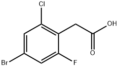 2-(4-Bromo-2-chloro-6-fluorophenyl)acetic acid Structure