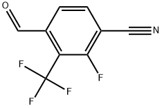 2-Fluoro-4-formyl-3-(trifluoromethyl)benzonitrile Structure