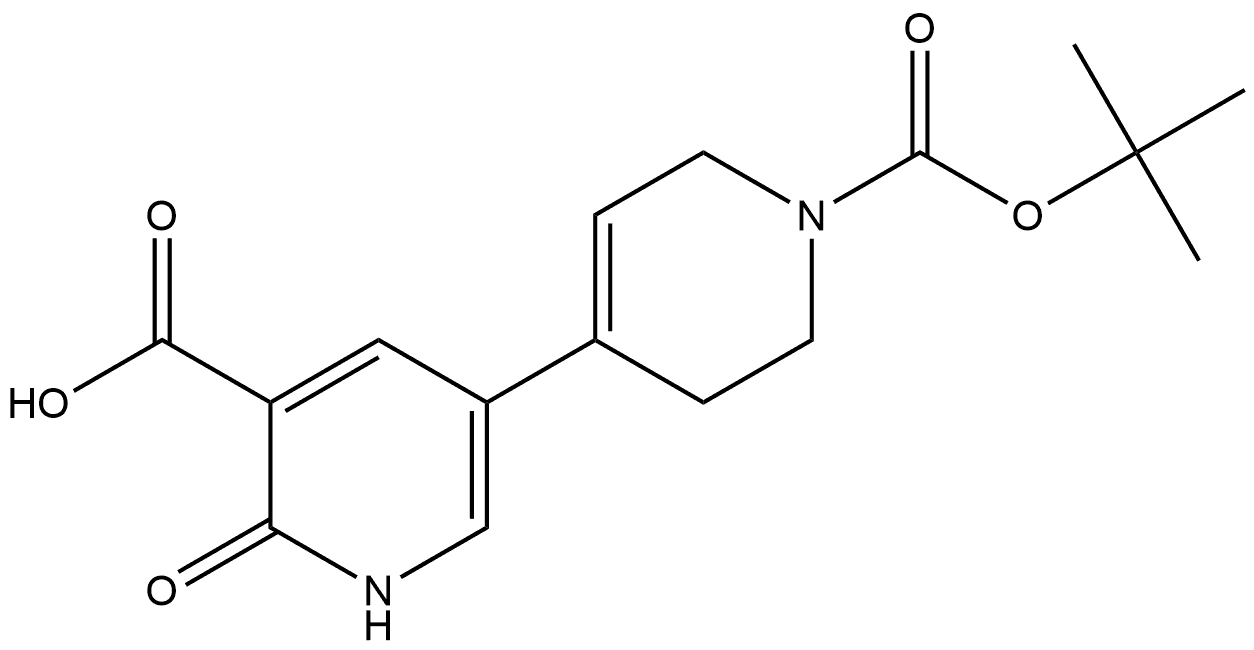 [3,4'-Bipyridine]-1',5(2'H)-dicarboxylic acid, 1,3',6,6'-tetrahydro-6-oxo-, 1'-(1,1-dimethylethyl) ester Structure