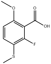 2-Fluoro-6-methoxy-3-(methylthio)benzoic acid Structure