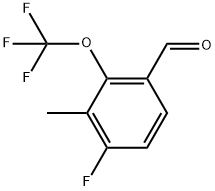 4-Fluoro-3-methyl-2-(trifluoromethoxy)benzaldehyde Structure