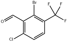 2-Bromo-6-chloro-3-trifluoromethylbenzaldehyde Structure