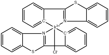 Tetrakis(2-phenylbenzothiazole-C2,N')(μ-dichloro)diiridium(III) Structure