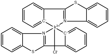 Tetrakis(2-phenylbenzothiazole-C2,N')(μ-dichloro)diiridium(III) 구조식 이미지