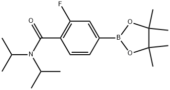 Benzamide, 2-fluoro-N,N-bis(1-methylethyl)-4-(4,4,5,5-tetramethyl-1,3,2-dioxaborolan-2-yl)- Structure