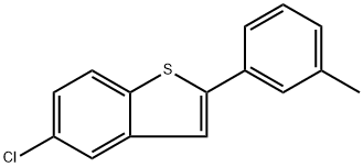 Benzo[b]thiophene, 5-chloro-2-(3-methylphenyl)- Structure