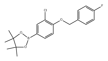 2-(3-Chloro-4-((4-fluorobenzyl)oxy)phenyl)-4,4,5,5-tetramethyl-1,3,2-dioxaborolane Structure