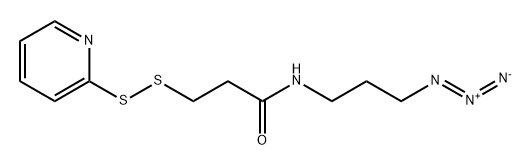 N-(3-azidopropyl)-3-(pyridin-2-yldisulfaneyl)propanamide 구조식 이미지