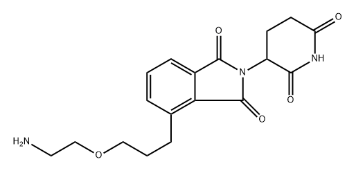 4-(3-(2-aminoethoxy)propyl)-2-(2,6-dioxopiperidin-3-yl)isoindoline-1,3-dione 구조식 이미지