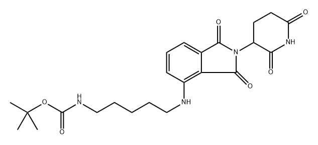 tert-butyl (5-((2-(2,6-dioxopiperidin-3-yl)-1,3-dioxoisoindolin-4-yl)amino)pentyl)carbamate Structure