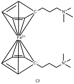 1,1'-Bis[3-(trimethylammonio)propyl]ferrocene Dichloride 구조식 이미지