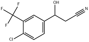 4-Chloro-β-hydroxy-3-(trifluoromethyl)benzenepropanenitrile Structure