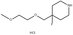 4-Fluoro-4-((2-methoxyethoxy)methyl)piperidine hydrochloride 구조식 이미지