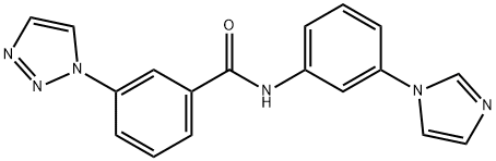 N-[3-(1H-Imidazol-1-yl)phenyl]-3-(1H-1,2,3-triazol-1-yl)benzamide Structure