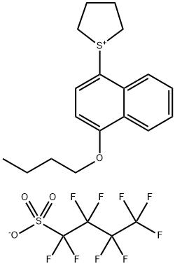 1-(4-Butoxy-1-naphthalenyl)tetrahydro-thiophenium salt with 1,1,2,2,3,3,4,4,4-nonafluoro-1-butanesulfonic acid (1:1) Structure