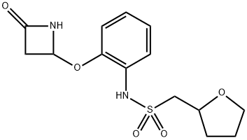 N-(2-((4-oxoazetidin-2-yl)oxy)phenyl)-1-(tetrahydrofuran-2-yl)methanesulfonamideN-(2-((4-oxoazetidin-2-yl)oxy)phenyl)-1-(tetrahydrofuro-2-yl)methaneSulfonamide Structure